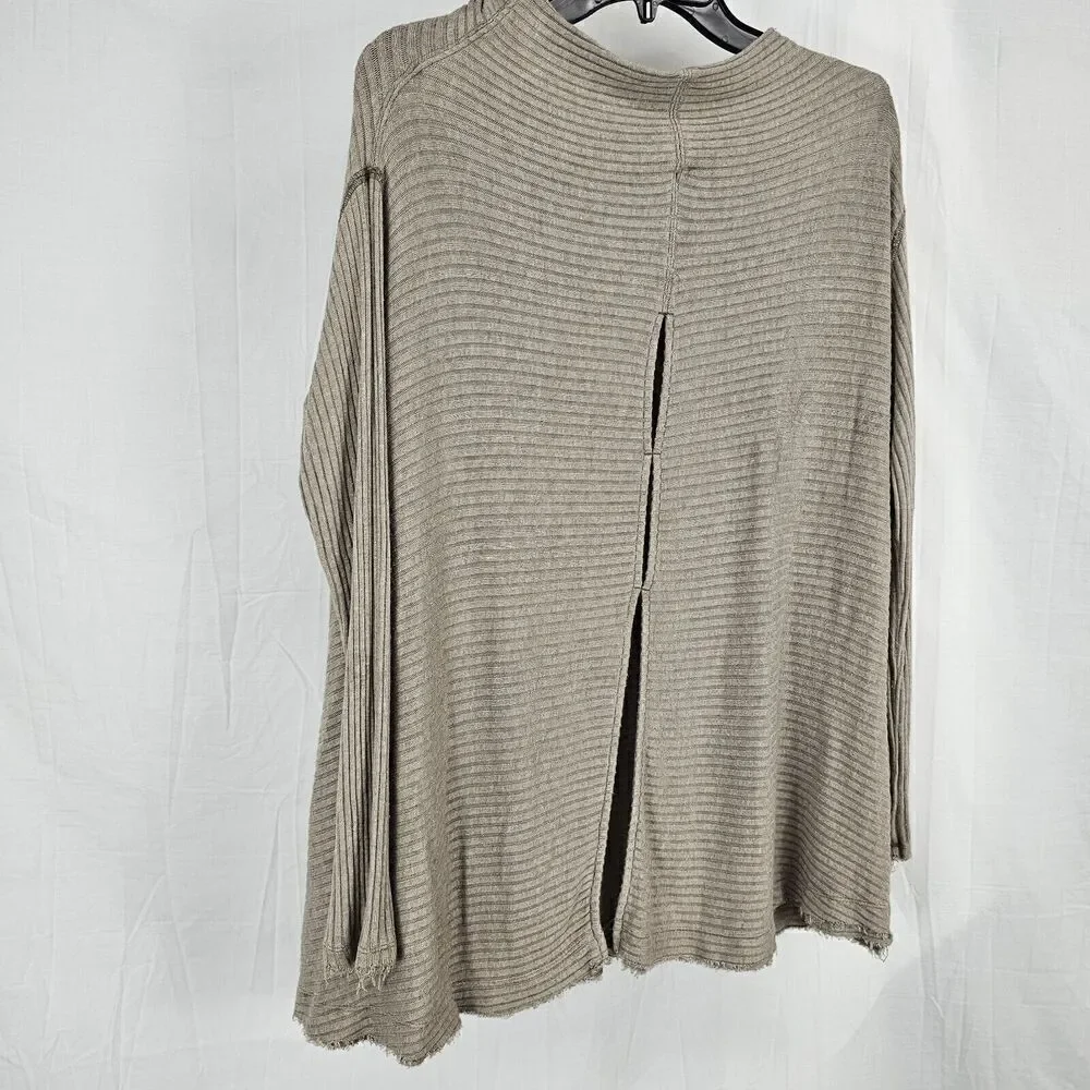 Free People Lover Rib Thermal Top Sweater Size Medium Women's